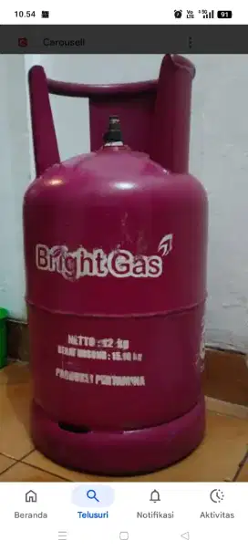 Dijual murah tabung gas 12 kg warna pink ada 3 tabung