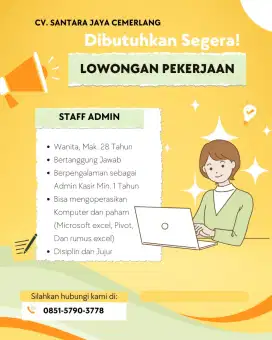 LOKER STAFF ADMINISTRASI