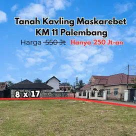 Tanah murah Palembang RP 250 jt