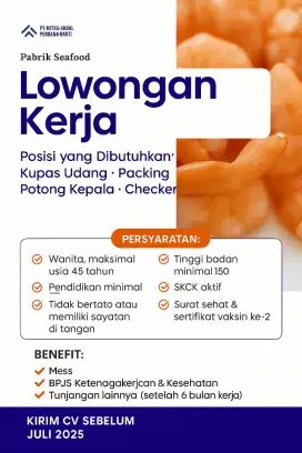 Lowongan kerja pabrik udang