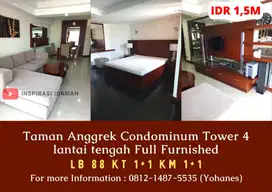 Taman Anggrek Condominium Tower 4 lantai tengah Full Furnished