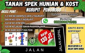 TANAH KAVLING SELATAN KAMPUS STAIN 2 NGRUPIT