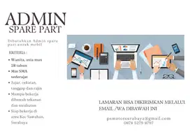 Dibutuhkan Admin Sparepart
