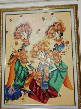 Lukisan tiga penari Bali