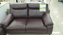 SOFA 2ST PVC METAL LEGS - WINE