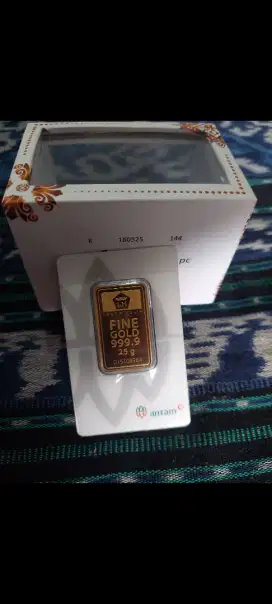 Jual logam mulia ANTAM 25gr thn 2025 (certicard, redmark)