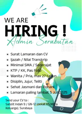 Lowongan Admin Serabutan
