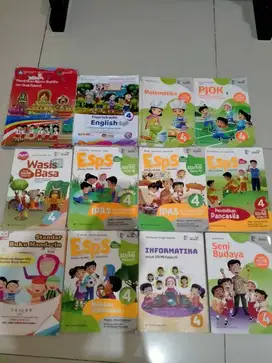 Buku Sekolah Kelas 4 SD Kurikulum Merdeka isi 12 buku lengkap