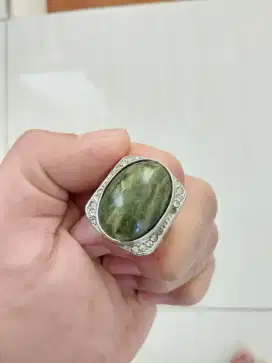 Cincin batu akik Green Borneo