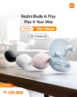 REDMI BUDS 6 PLAY. Cuma 100ribuan
