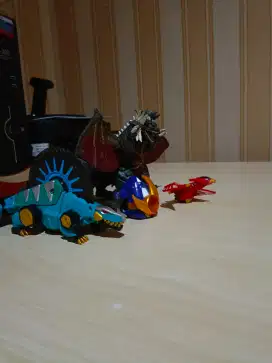 mainan power ranger robot bakuryu, senpuujin, furai maru, zogu