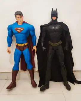 Vintage Superman & Batman Action Figure JUMBO ukuran 30 / 76.2cm
