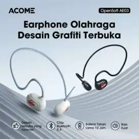 Earphone headset  bluetooth olahraga/sport  acome AE03 SUPERBASS