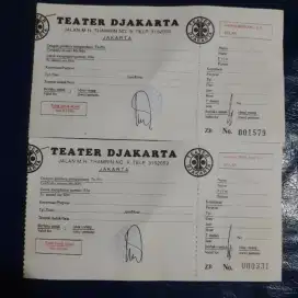 Tiket lawas Teater Djakarta