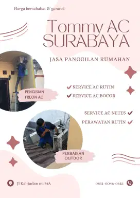 Jasa perawatan AC / Cuci turun AC ke rumah