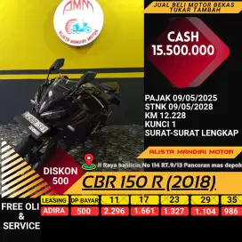 HONDA CBR 150 R 2018 MULUS BISA CASH &KREDIT VIA CC/PAYLATER