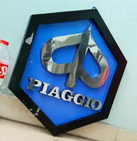 Logo bekas dealer sepeda motor vespa jadul antik vintage lawas