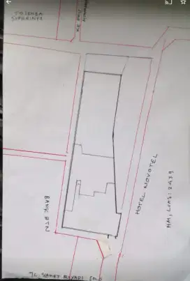 Jual tanah di jln raya slamet riyadi solo kota lt 2439m harga 25jt/m