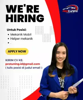 DIBUTUHKAN MEKANIK MOBIL DAN HELPER MEKANIK