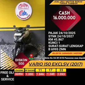 VARIO 150 EXCLSV 2017 KM 45 RB RASA BARU