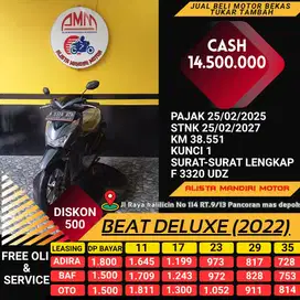DP1,5 JUTA/KM38 RB RASA BARU BEAT DELUXE 2022