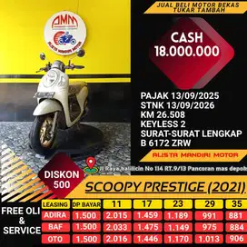 SCOOPY PRESTIGE 2021 KM 26 RB RASA BARU