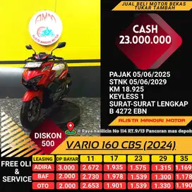 HONDA VARIO 160 CBS TH 2024 KREDIT TANPA DP PAKAI CC / PAYLATER