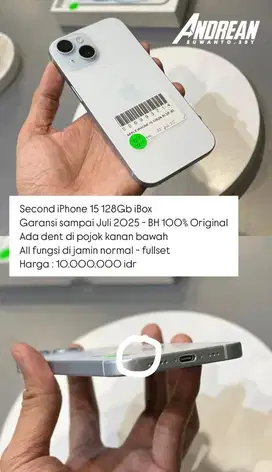 Second iPhone 15 128 Gb iBox Blue