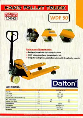 Hand Pallet 5 Ton Dalton Juni 2025