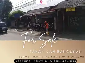 Dijual Tanah Sertfikat Hak Milik dan Bangunan (Di Hitung Tanah Saja)