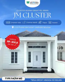 RUMAH MURAH DEKAT RS AIRAN RAYA DAN KAMPUS ITERA