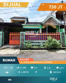 d080 Rumah Murah Lokasi Strategis di Blimbing Malang