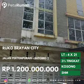 Ruko strategis komplek brayan city dekat ekolah sutomo 2 pertempuran