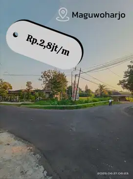 Tanah Tepi Jalan Utama di Maguwoharjo Ramai dan Maju
