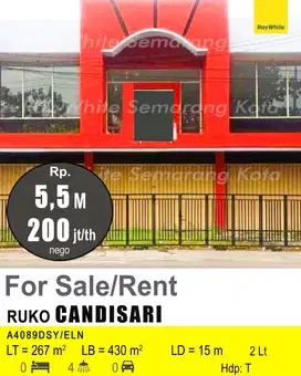 DIJUAL DAN DISEWAKAN RUKO DI CANDISARI A4089