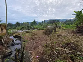 Jual tanah pinggir sungai view mountain