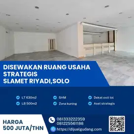 Ruko strategis lokasi Solo luas 630m invest terbaik Soloraya