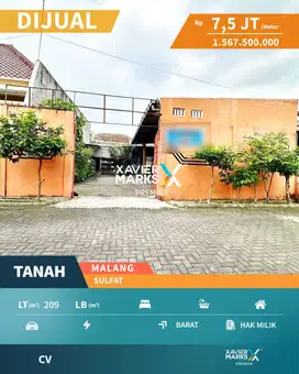 d085 Tanah Bonus Bangunan  Kawasan Sulfat Malang