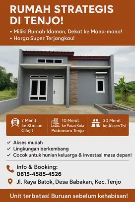 RUMAH STRATEGIS DI TENJO – HARGA 175 JUTA