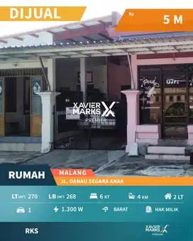 Dijual Rumah Hook Banyak Kamar Dekat SMK Telkom di Sawojajar Malang