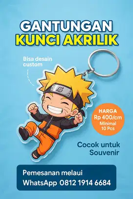 GANTUNGAN KUNCI AKRILIK CUSTOM – MULAI 400/CM!