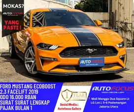 Low Km16rb Ford Mustang 2.3 Ecoboost AT Facelift nik 2019 orange hitam