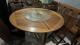 Meja Makan Kayu Jati Premium