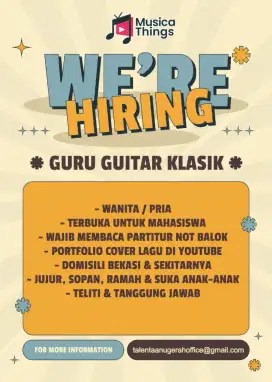 Lowongan Guru Guitar Bekasi