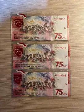 Uang Edisi 75.000 Kolektor