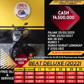 BEAT DELUXE 2022, SS LENGKAP, MESIN HALUS, BODY MULUS