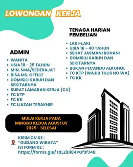 Loker Jombang ( Administrasi)