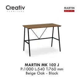 MEJA KANTOR KAKI BESI - MARTIN MK 102J