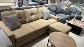 Sofa Sudut Bahan Kulit Premium