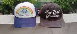 Topi Snapback NY Yankees (Bonus Topi Jaring Hawaii)